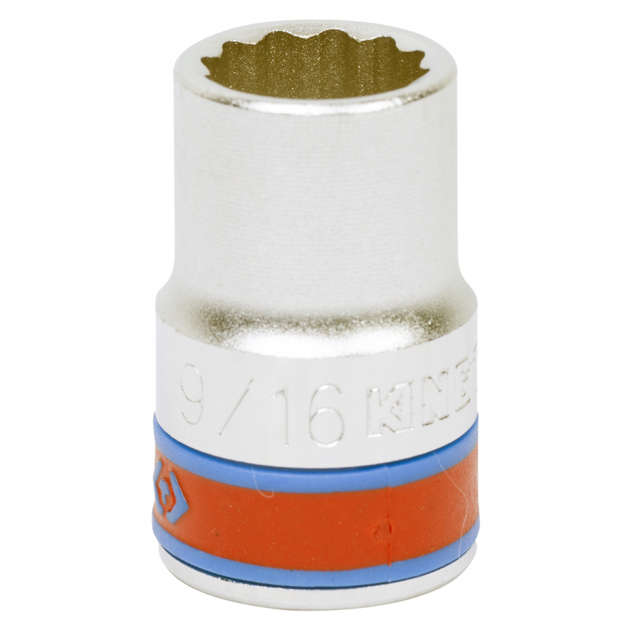 Головка торцевая стандартная двенадцатигранная 1/2", 9/16", дюймовая KING TONY 433018S