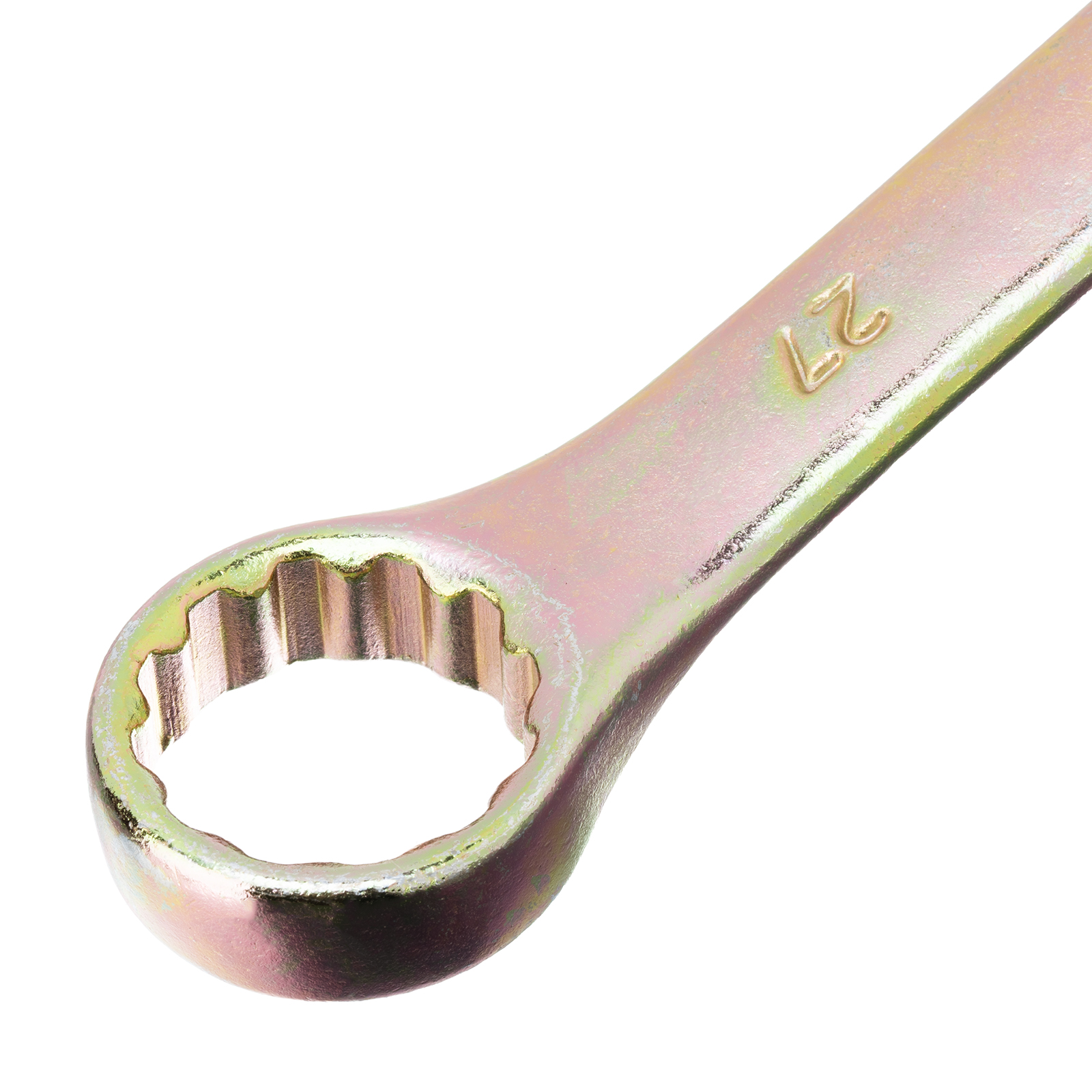 Ключ комбинированный, 27 мм, желтый цинк Сибртех