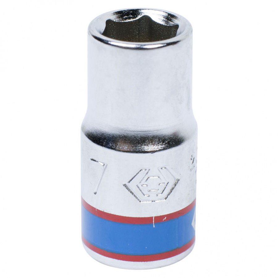 Головка торцевая стандартная шестигранная 1/4", 7 мм KING TONY 233507M