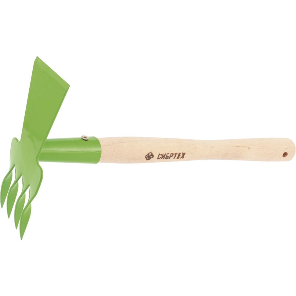 Мотыжка комбинированная, 80 х 380 мм, стальная, деревянная рукоятка, Агроном, Россия, Сибртех