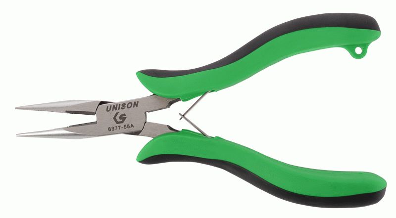 Круглогубцы с полукруглым сечением губок и режущей кромкой, длина 140 мм UNISON 6377-55AUS