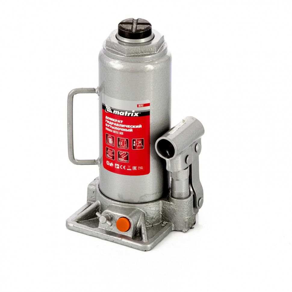 Домкрат гидравлический бутылочный, 10 т, h подъема 230-460 мм Matrix