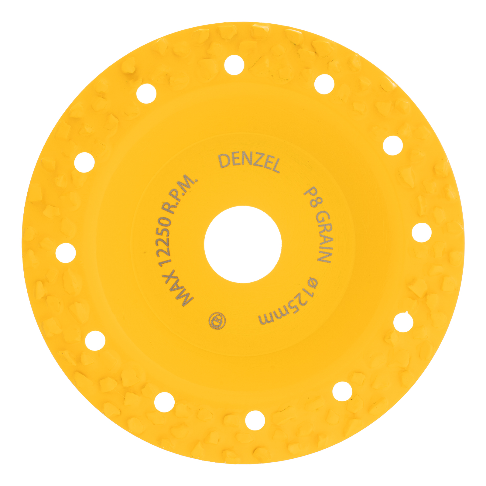 Чашка твёрдосплавная зачистная,125 мм, Плоская, крупное зерно #8// Denzel