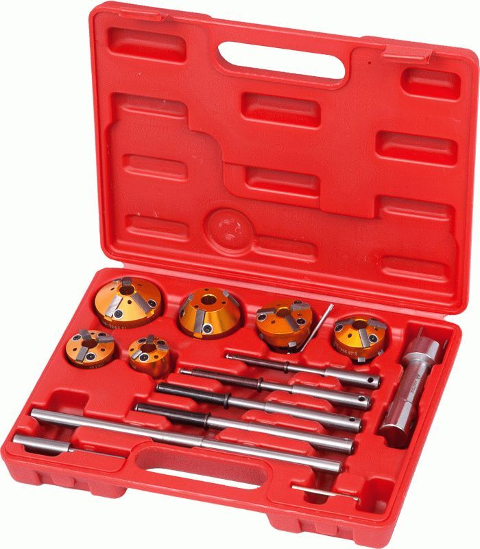 Набор фрез для правки седел клапанов, 28-65 мм, кейс, 14 предметов МАСТАК 103-13014C