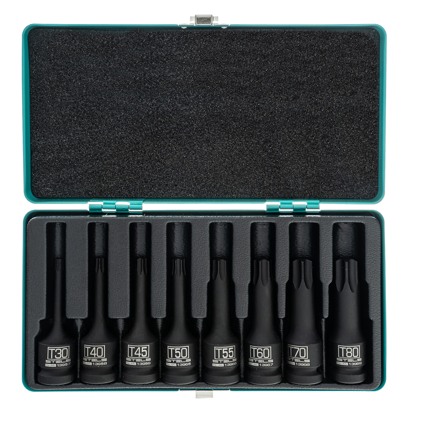 Набор ударных торцевых головок Torx 1/2",  в кейсе, 8 шт. Stels