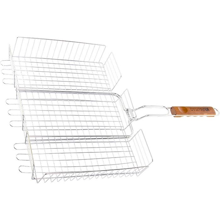 Решетка гриль 315 х 410 х 70 мм, объемная, хромированная Camping Palisad