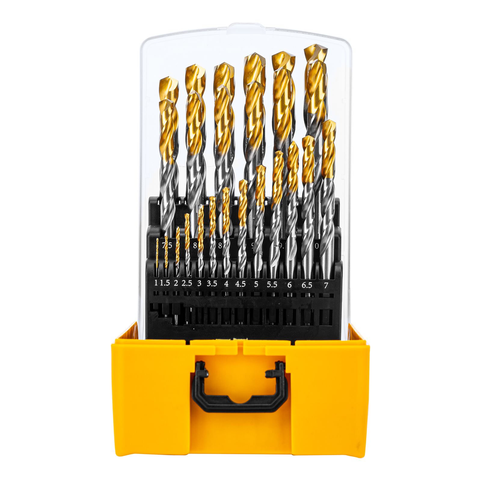 Набор сверл по металлу, 1-13 мм, Р6М5-TiN, Golden Tip, 25 шт Denzel