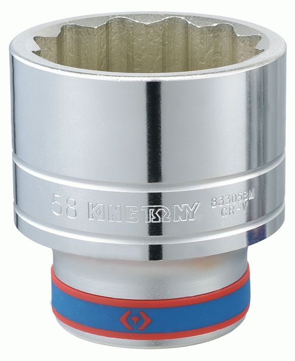 Головка торцевая стандартная двенадцатигранная 1", 75 мм KING TONY 833075M