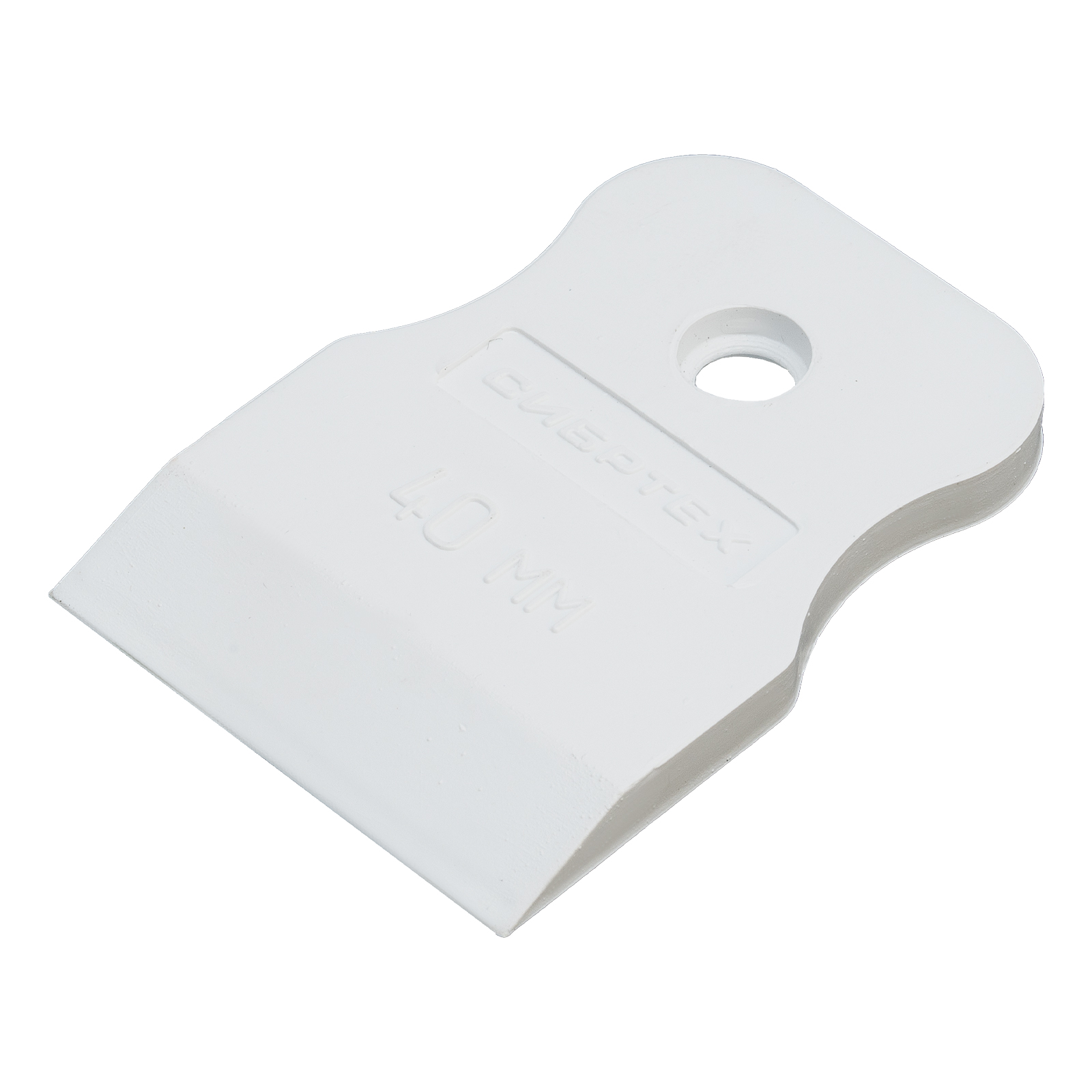 Шпатель, белая резина, 40 мм Сибртех