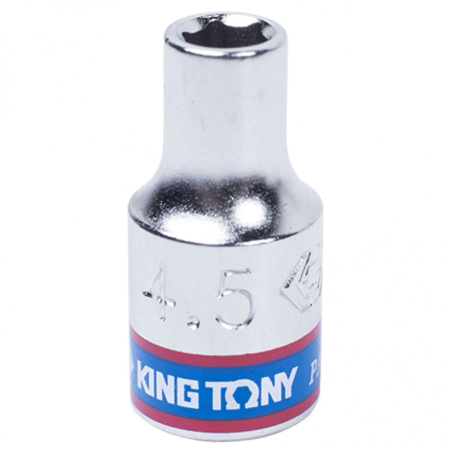 Головка торцевая стандартная шестигранная 1/4", 4,5 мм KING TONY 233545M