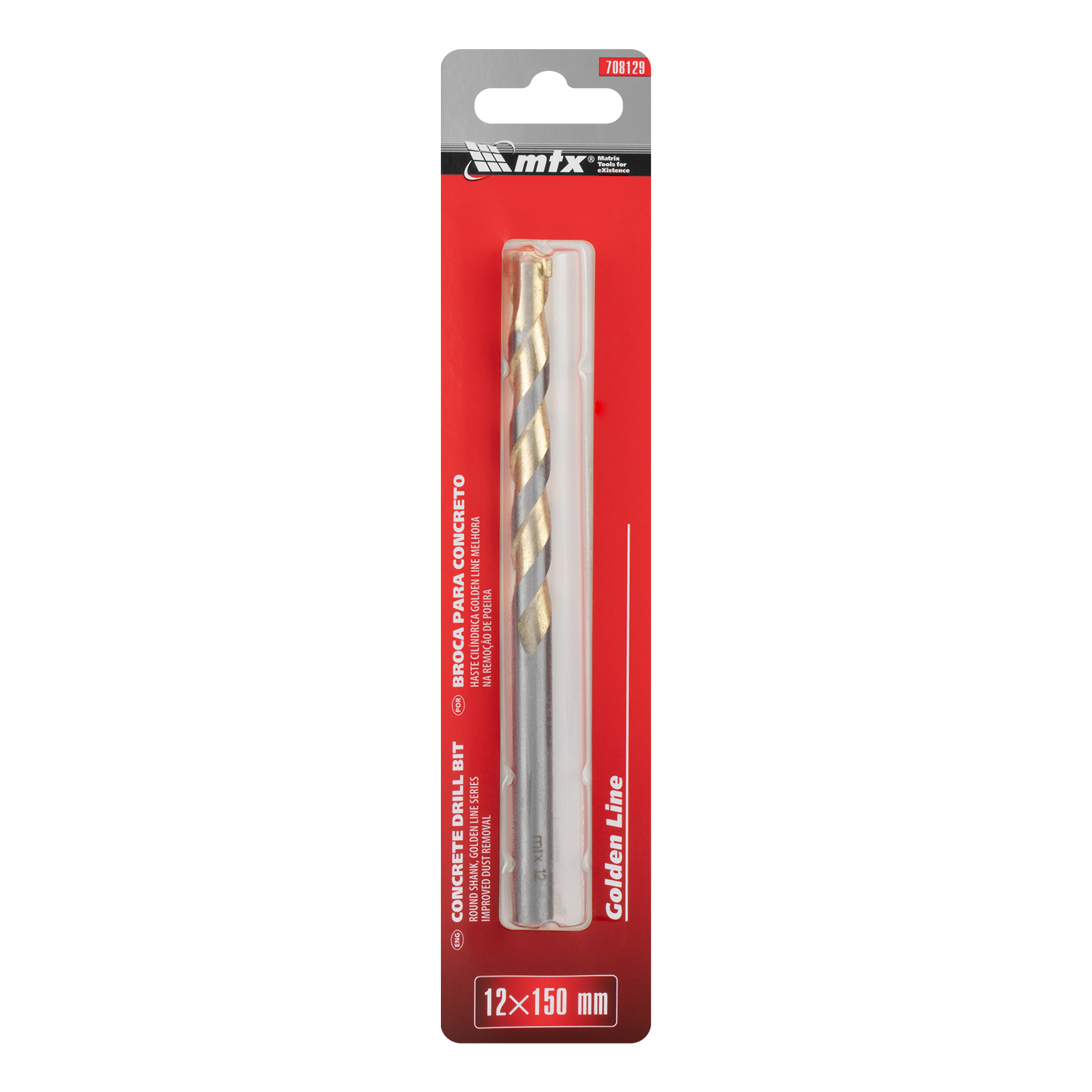 Сверло по бетону Golden Line, 12 х 150 мм цилиндрический хвостовик MTX