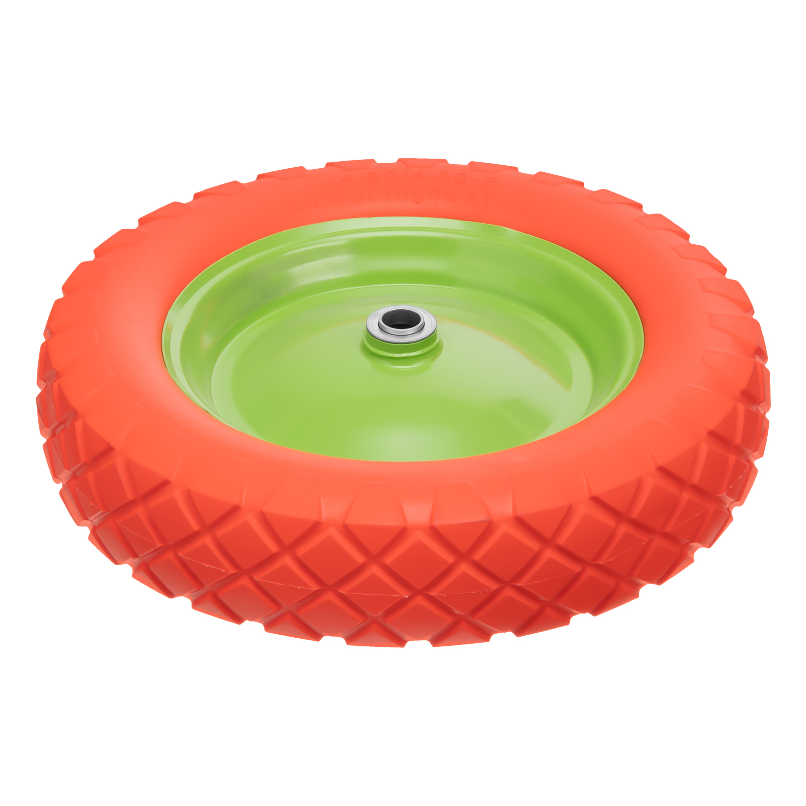 Колесо полиуретановое 4.80/4-8, длина оси 80 мм, подшипник 20 мм Сибртех