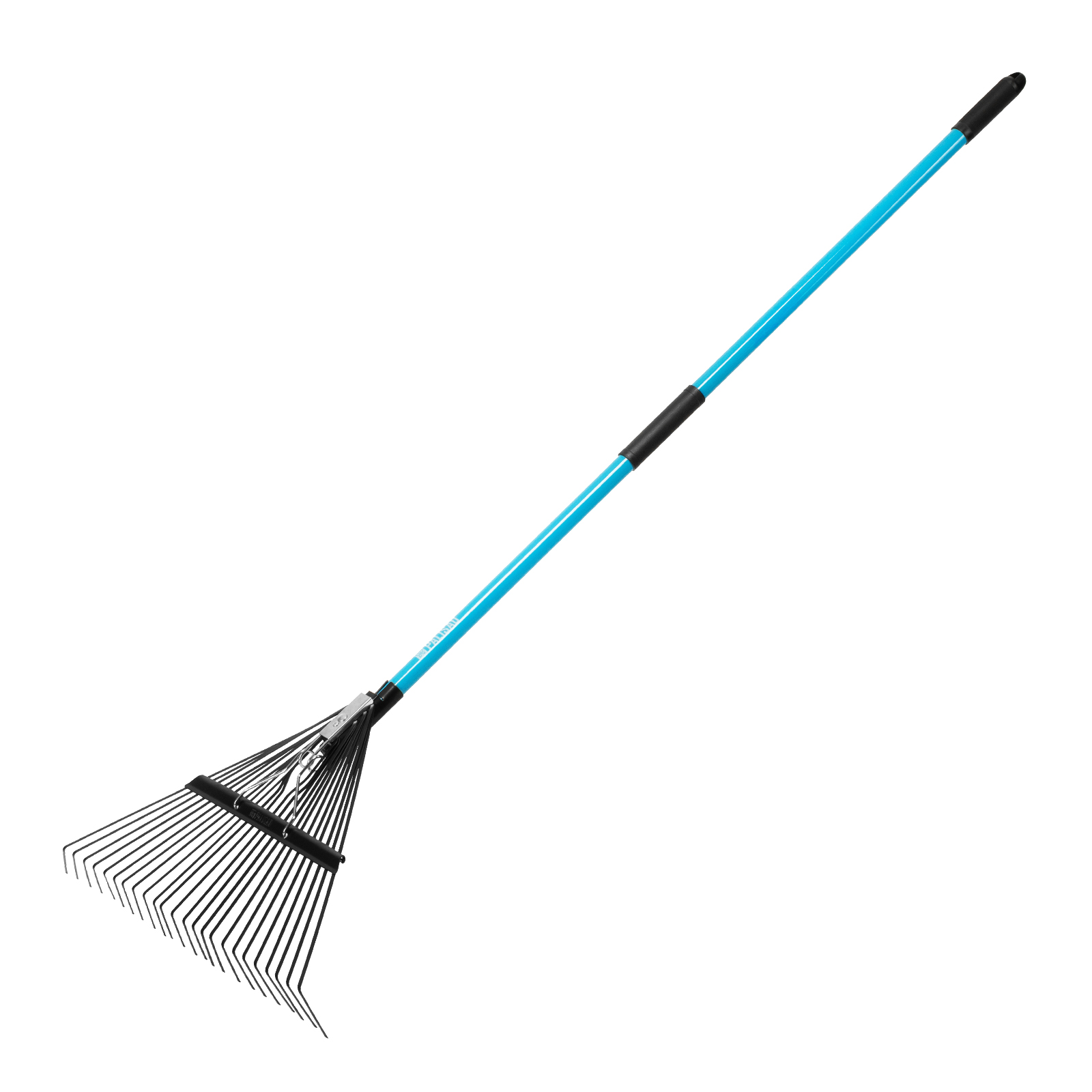 Грабли веерные стальные, 570х1520 мм, 24 зуба, фибергласовый черенок, ПВХ накладка, LUXE// Palisad