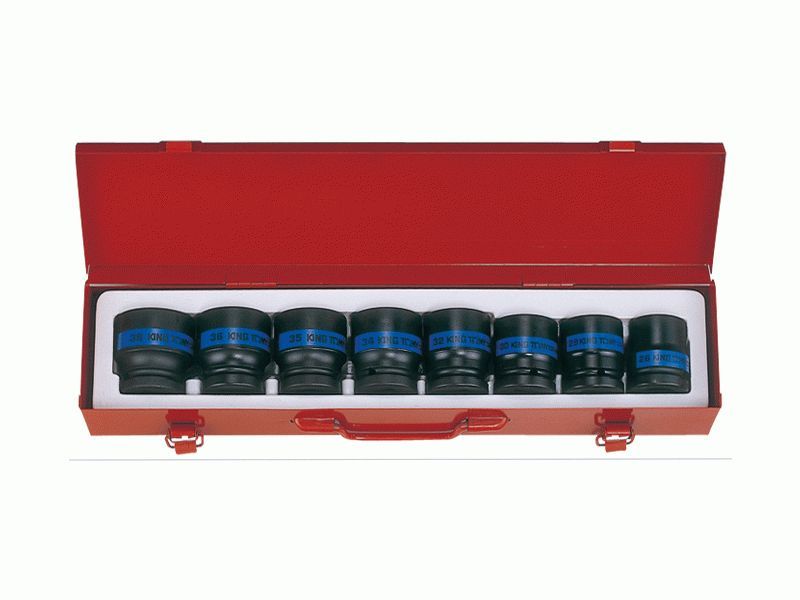 Набор ударных торцевых головок 3/4", шестигранные, 21-41 мм, 8 предметов KING TONY 6409MP03