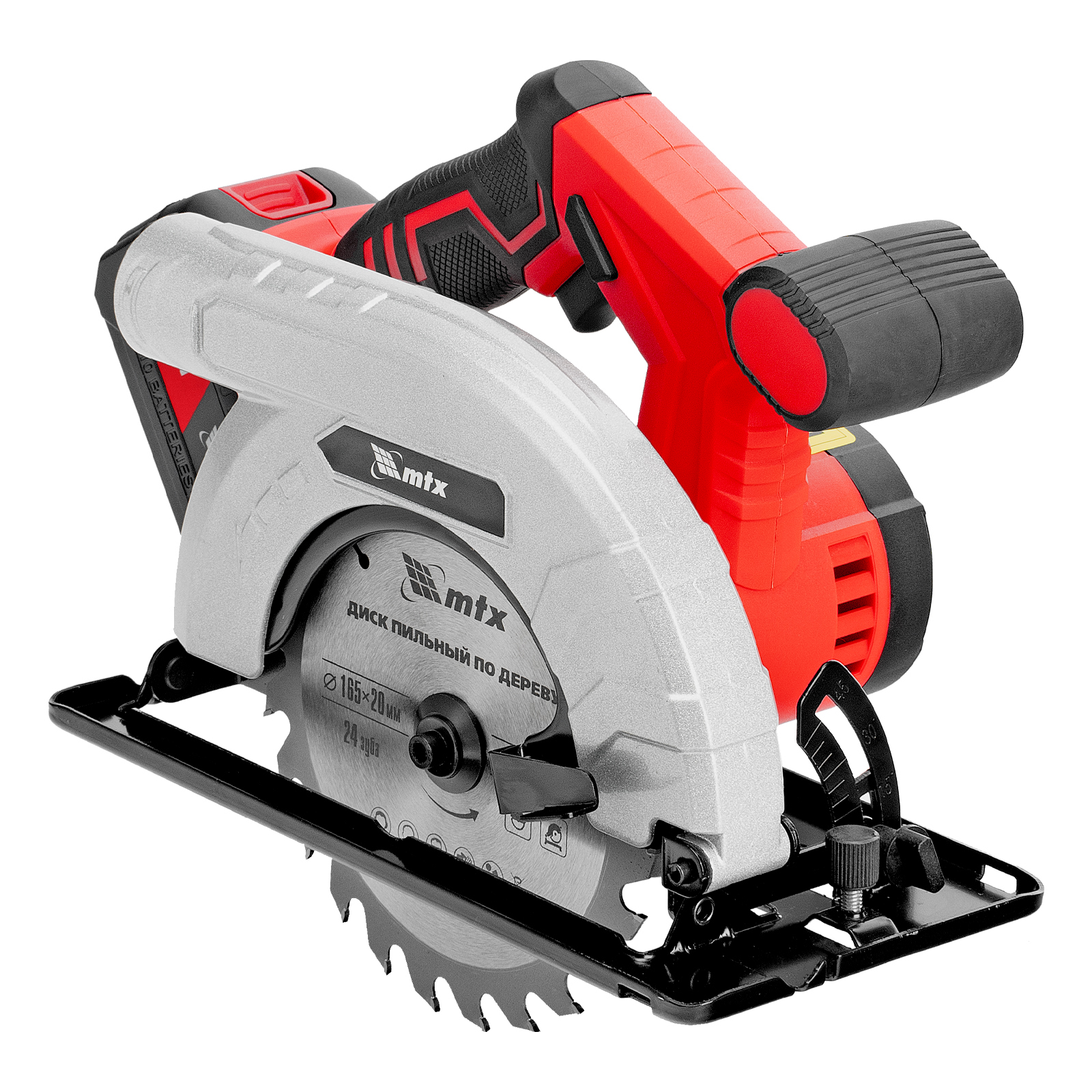 Пила циркулярная аккумуляторная CCSU-20-165, 165 мм, Li-Ion, 20 В// MTX