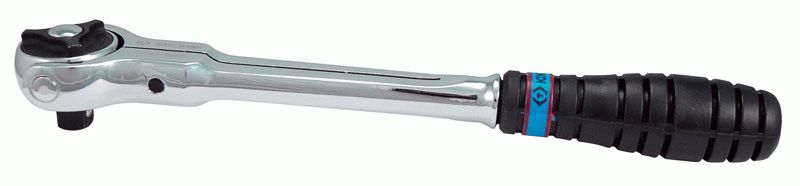 Трещотка 1/4", 150 мм, 72 зубца, дисковый механизм, поворотная голова с кнопкой KING TONY 2752-06G