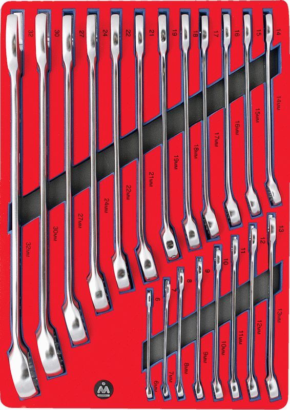 Набор комбинированных ключей, ложемент, 20 предметов МАСТАК 5-21120