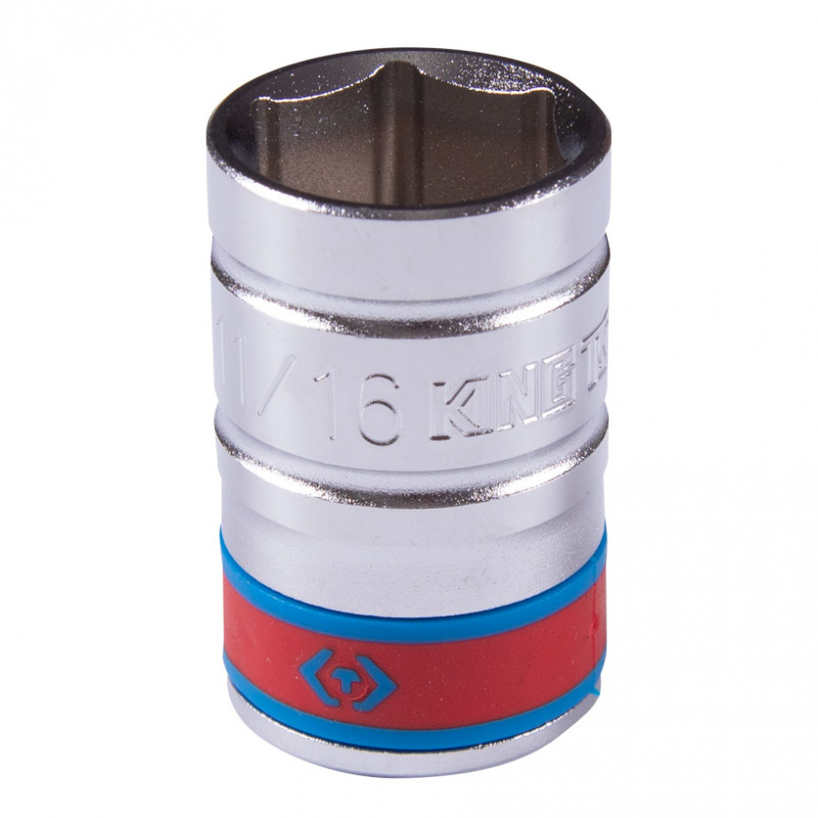 Головка торцевая стандартная шестигранная 1/2", 11/16", дюймовая KING TONY 433522S