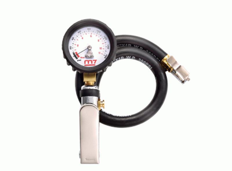 Пистолет для подкачки шин 11 бар, с манометром 55 мм MIGHTY SEVEN SB-422