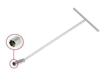 Ключ свечной с шарниром 16 мм, L = 380 мм, магнитный фиксатор KING TONY 15661615