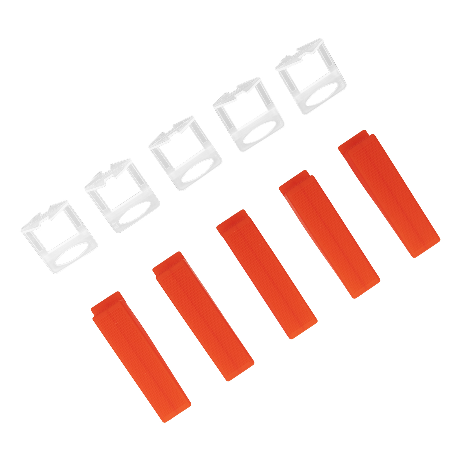 Комплект зажим + клин для системы выравнивания плитки СВП Ворота XL, 50/50 шт. в пакете Matrix