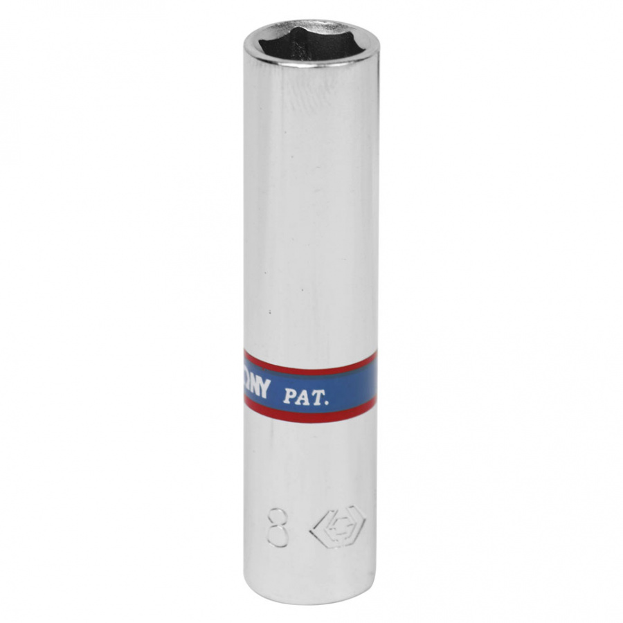 Головка торцевая глубокая шестигранная 1/4", 8 мм KING TONY 223508M