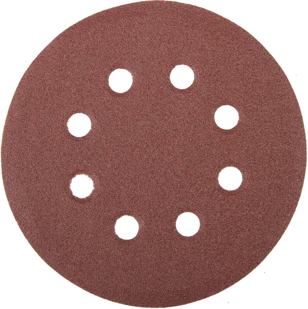 Круг шлифовальный универсальный STAYER "MASTER" из абразивной бумаги на велкро основе, 8 отверстий, Р100, 125мм, 5шт