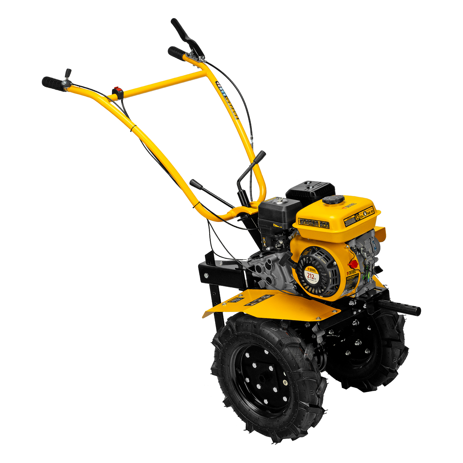 Мотоблок DPT-170S, 7 л.с., ремен.сцеп, фрез 3х4, ШОМ, передачи 2В/1Н Denzel