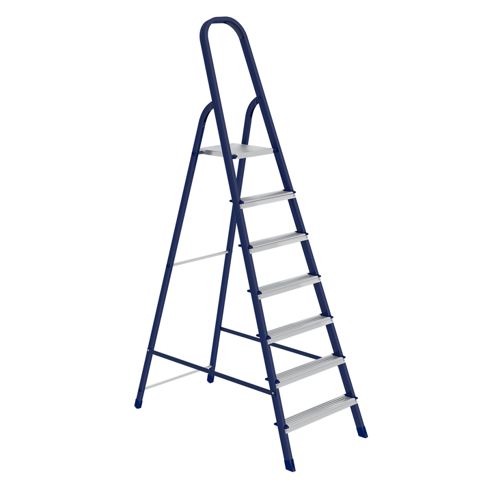 Стремянка, 7 ступеней, стальная, Россия, Сибртех