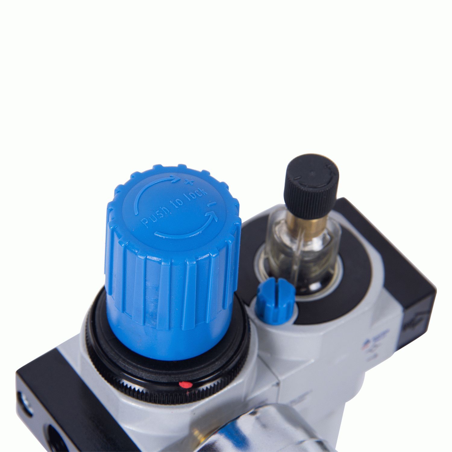 Фильтр влагоотделитель с редуктором и лубрикатор 1/4", с манометром МАСТАК 690-21