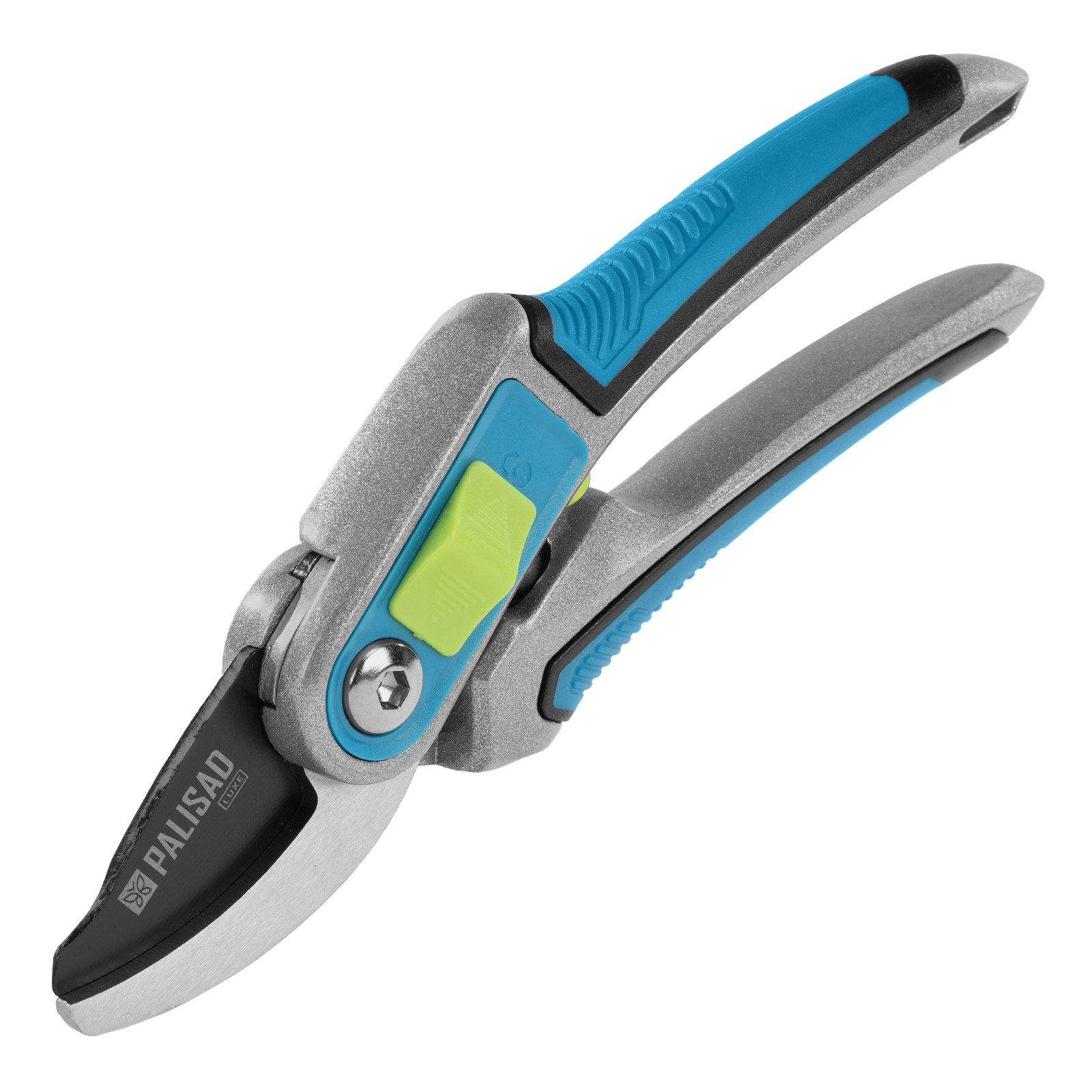 Секатор прямого реза, 215 мм, регулировка захвата, трехкомпонентные рукоятки, LUXE Palisad