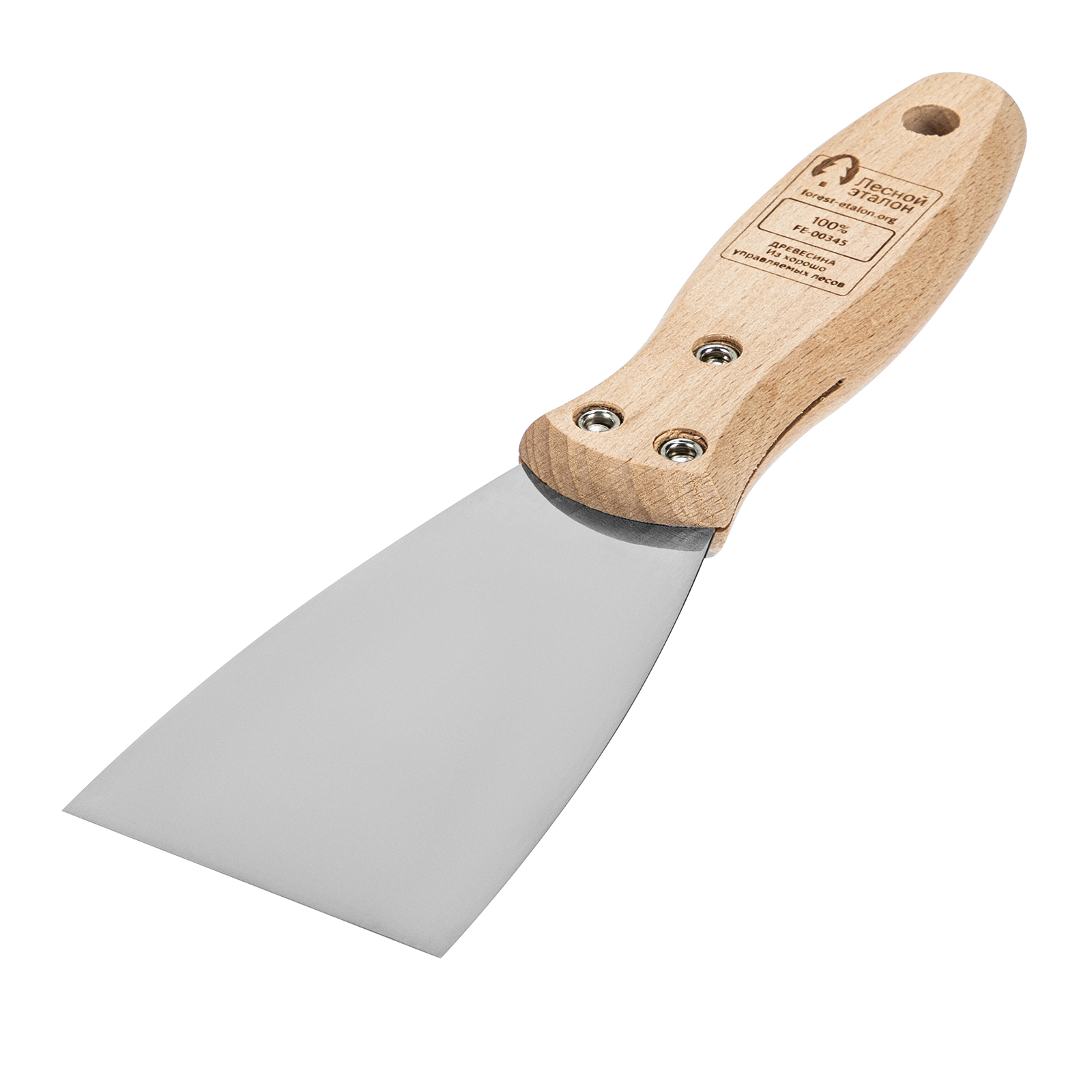 Шпательная лопатка из нержавеющей стали, 60 мм, буковая рукоятка, EFP Matrix