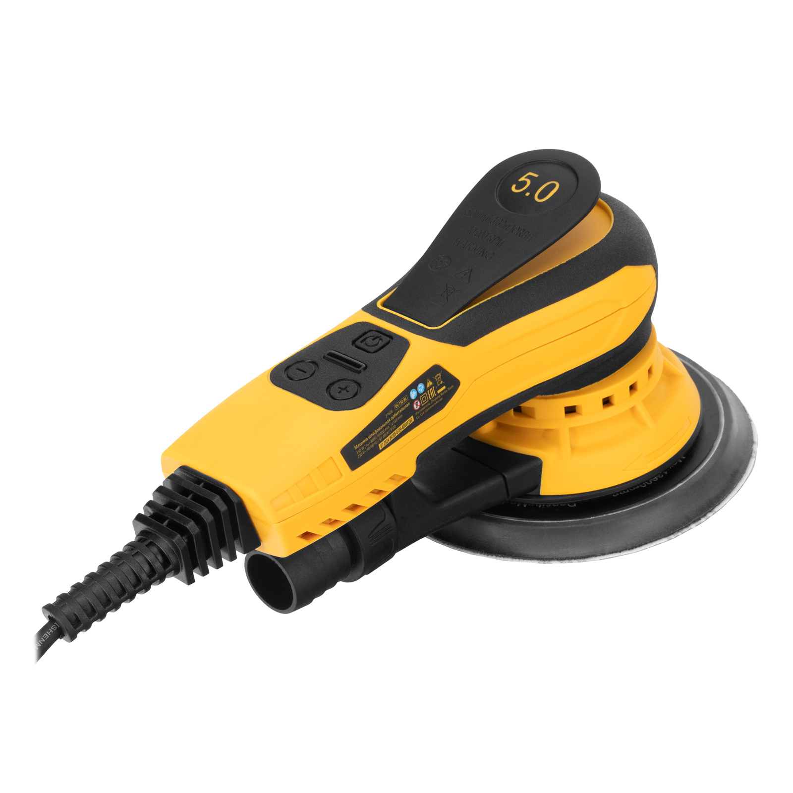 Машина шлифовальная орбитальная бесщет OS-150-BL, 350 Вт, 4000-10000 об/мин Denzel