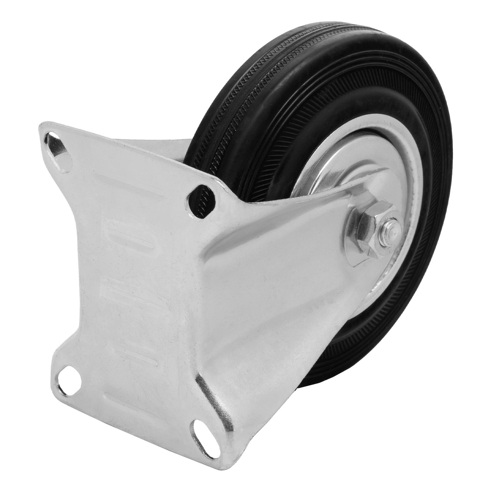 Колесо неповоротное D 125 мм, крепление  платформенное Сибртех