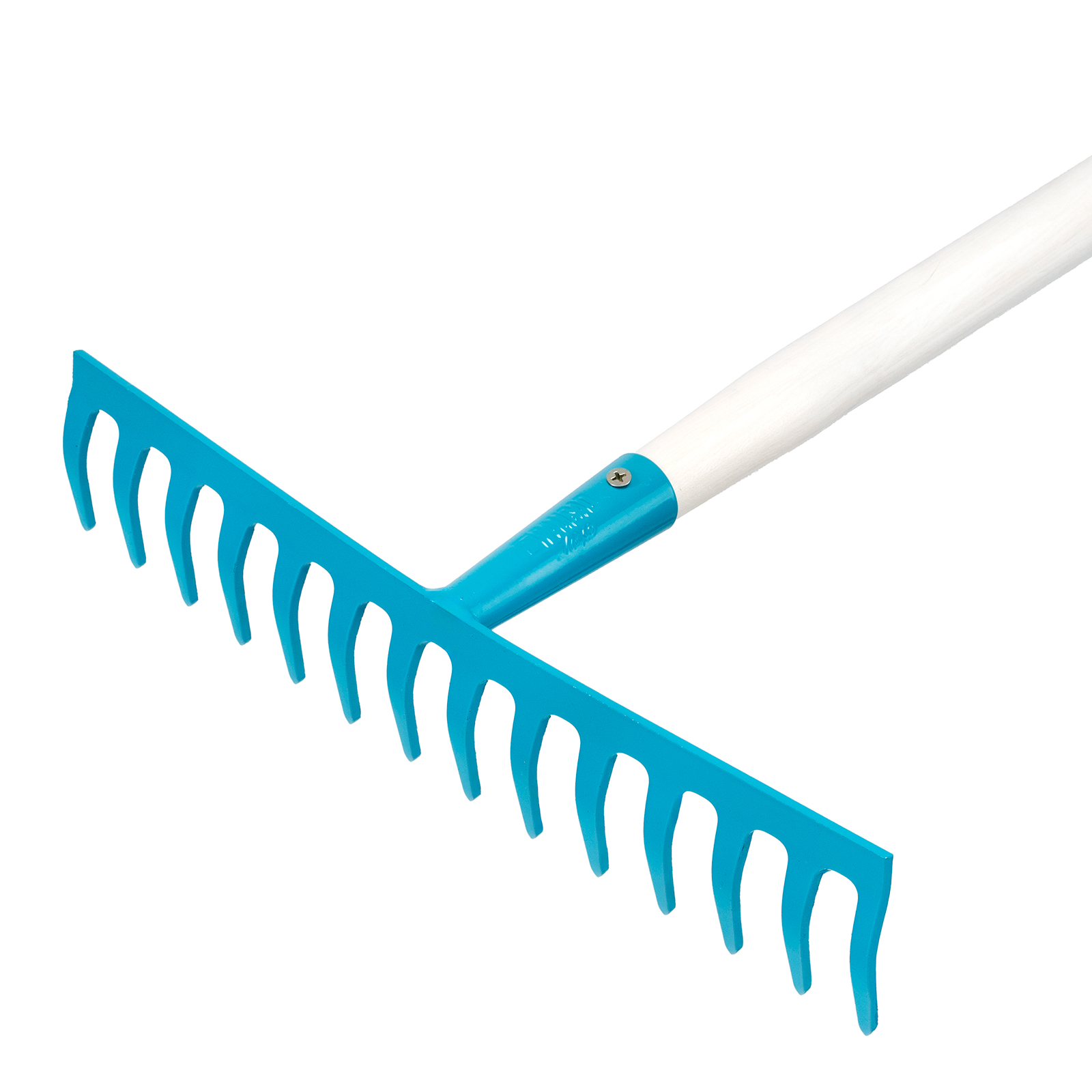 Грабли стальные, 360х1250 мм, 14 прямых зубьев, деревянный лакированный черенок, LUXE Palisad