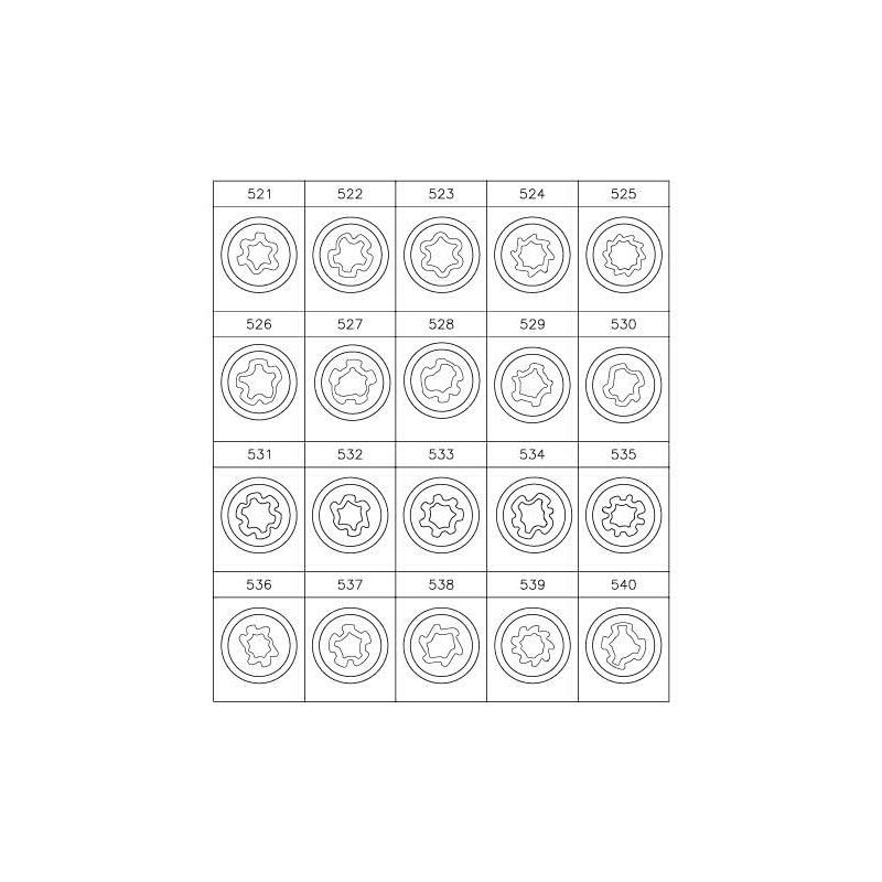 Набор насадок для секреток колес VW, 20 предметов KING TONY 9BW0120