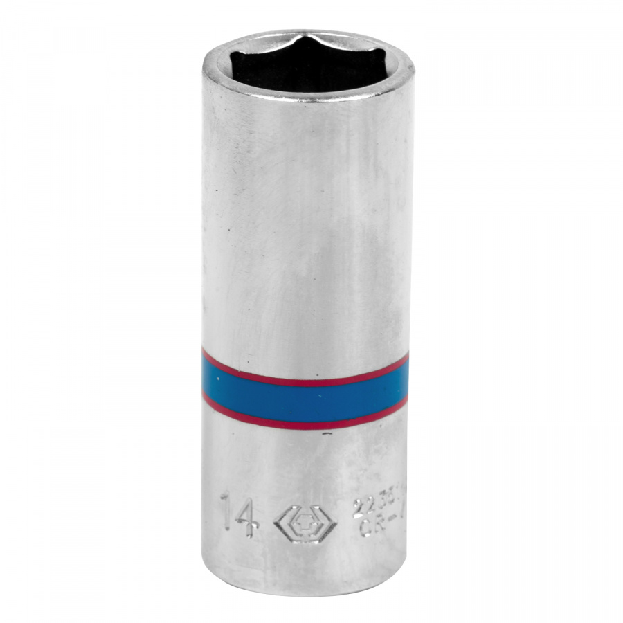 Головка торцевая глубокая шестигранная 1/4", 15 мм KING TONY 223515M