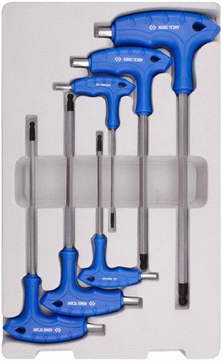 Набор Г-образных шестигранников 3-8 мм, 6 предметов KING TONY 22106MR