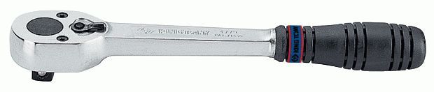 Трещотка 1/2", 262 мм, 32 зубца, флажковая, фиксатор KING TONY 4779-10GR
