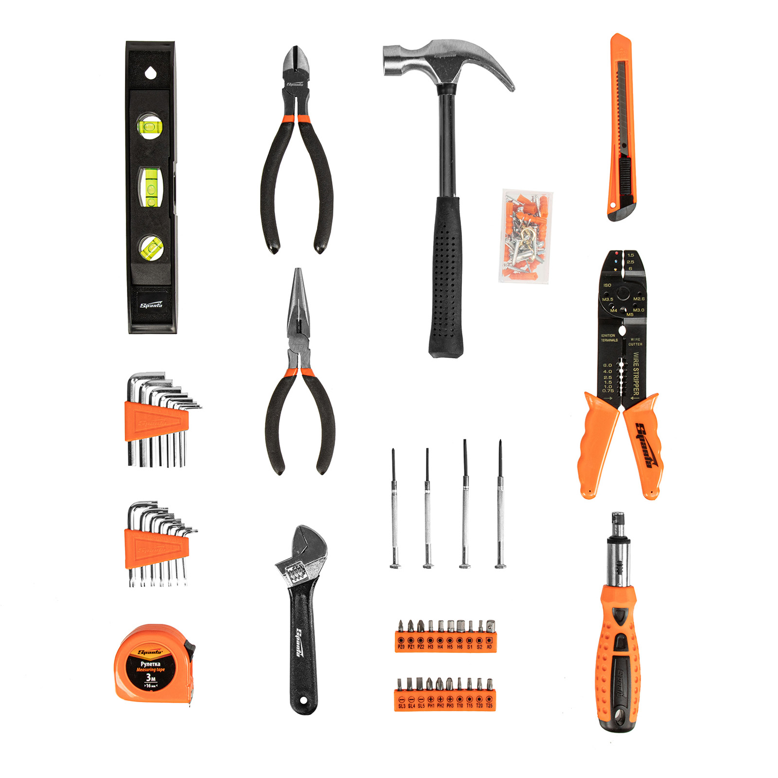 Набор инструментов бытовой, 132 предмета Sparta