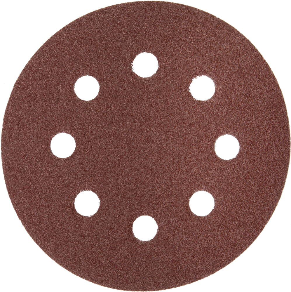 Круг шлифовальный ЗУБР "Мастер" универсальный, из абразивной бумаги на велкро основе, 8 отверстий, Р120, 125мм, 5шт