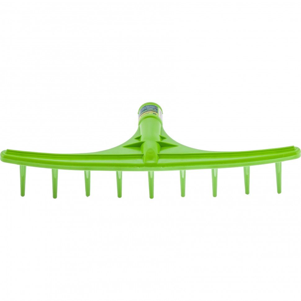 Грабли пластиковые, 475 мм, 9 круглых зубьев, сенные, без черенка, Россия, Сибртех