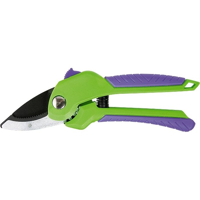 Секатор с наковальней, 210 мм, шестеренный привод, двухкомпонентные рукоятки, Palisad