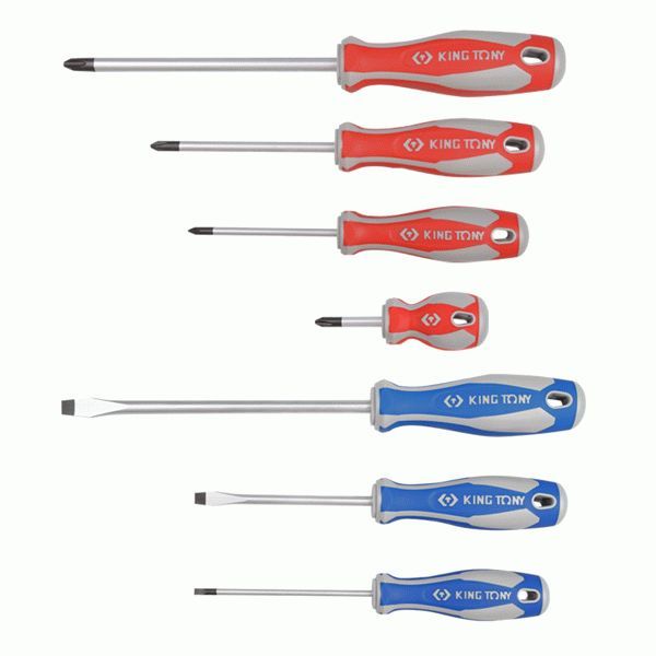 Набор отверток в коробке, 6 предметов, в комплекте открывалка для бутылок KING TONY P31116MR01