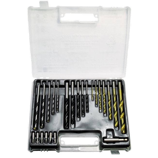 Набор сверл комбинированный: бетон 4-10 мм, металл 2-10 мм, дерево 4-10 мм, дюбеля, 300 предметов Matrix