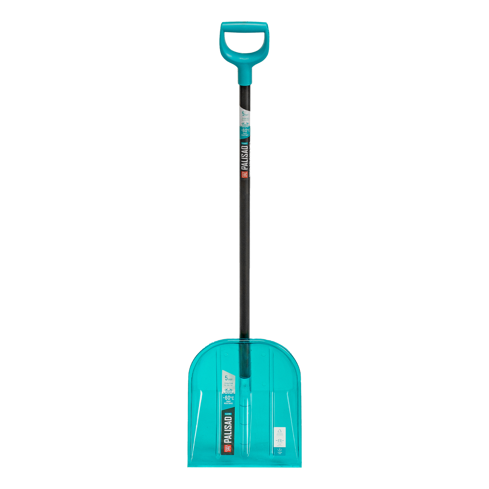 Лопата для уборки снега поликарбонат, 340х385х1340 мм, алюминиевый черенок, LUXE Palisad