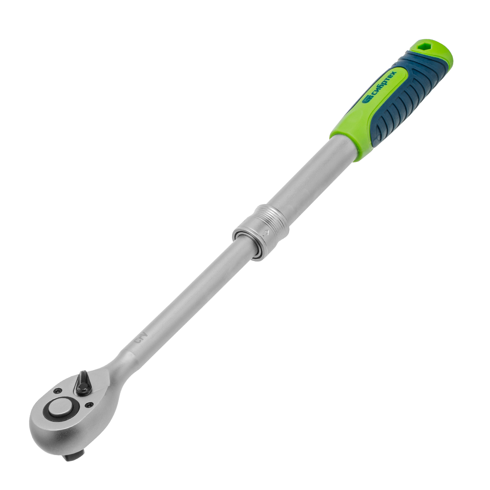 Ключ-трещотка телескопический 1/2", 300-430 мм, 72 зуба, с быстрым сбросом Сибртех