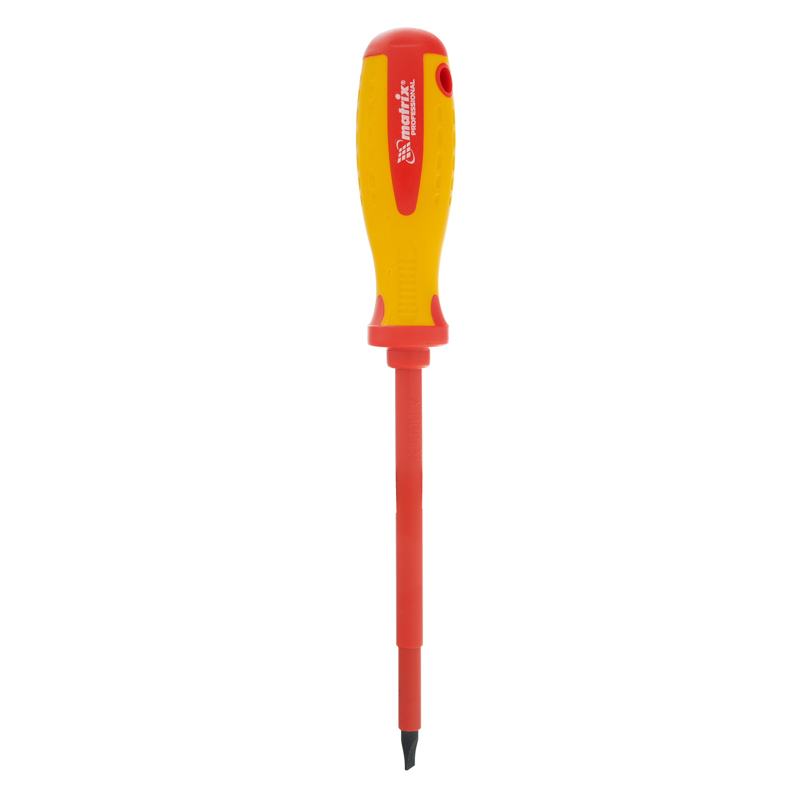 Отвертка Insulated, SL6.5 x 150 мм, CrMo, до 1000 В, двухкомпонентная рукоятка Matrix Professional