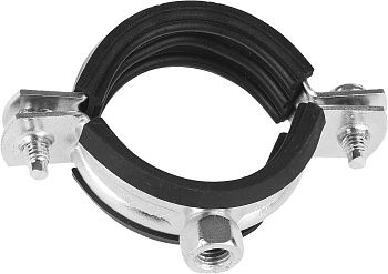 Хомут трубный с гайкой, 3", 90шт, оцинкованный, ЗУБР