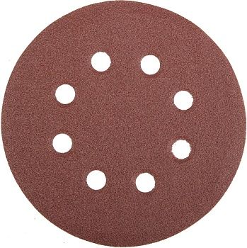 Круг шлифовальный универсальный STAYER "MASTER" из абразивной бумаги на велкро основе, 8 отверстий, Р120, 125мм, 5шт